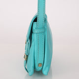Fendi Tiffany Blue Multi - Buckle Selleria Shoulder Bag - FashioNica