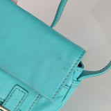 Fendi Tiffany Blue Multi - Buckle Selleria Shoulder Bag - FashioNica