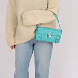 Fendi Tiffany Blue Multi - Buckle Selleria Shoulder Bag - FashioNica