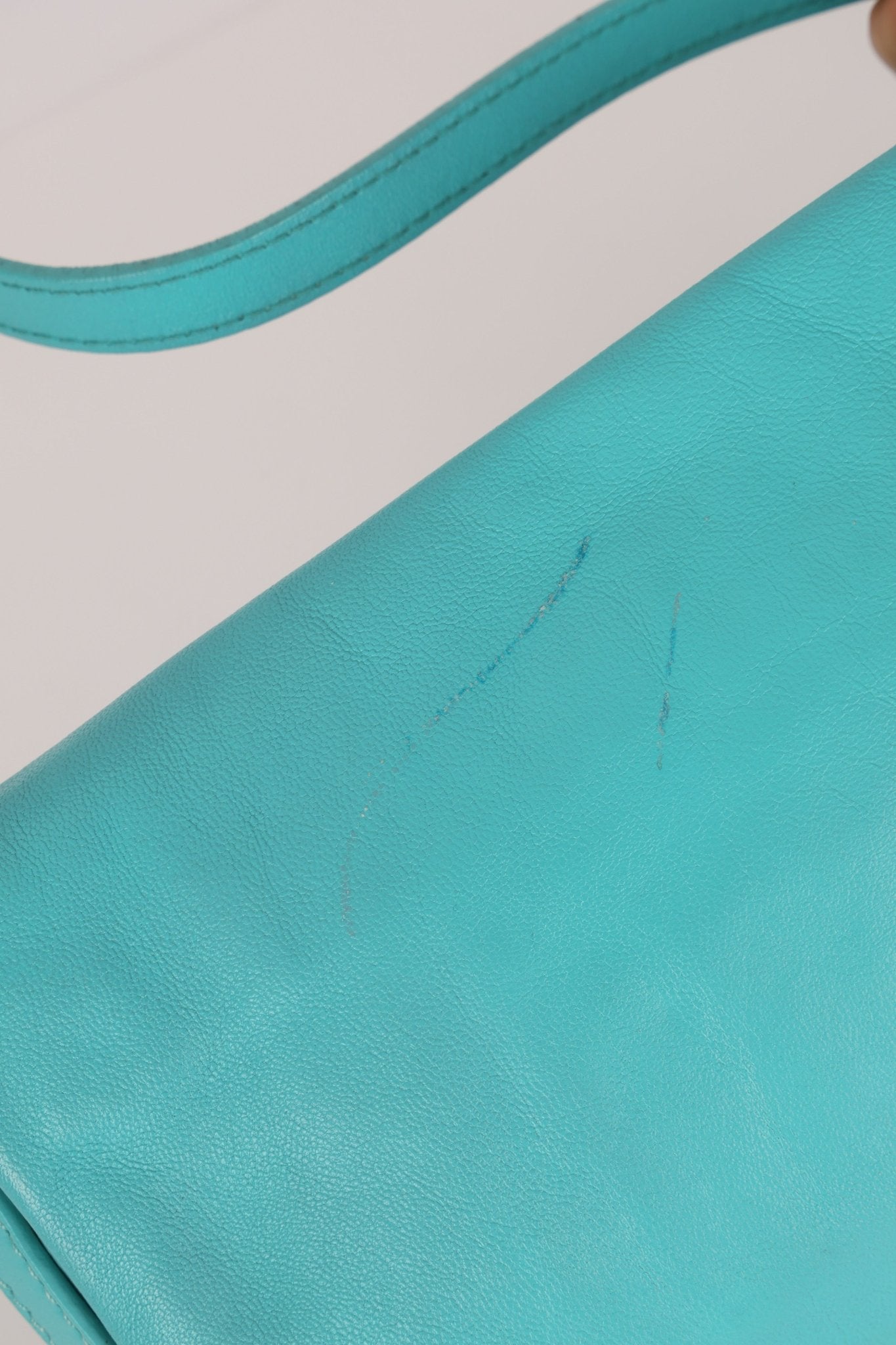 Fendi Tiffany Blue Multi - Buckle Selleria Shoulder Bag - FashioNica