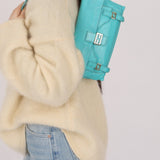 Fendi Tiffany Blue Multi - Buckle Selleria Shoulder Bag - FashioNica