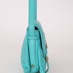 Fendi Tiffany Blue Multi - Buckle Selleria Shoulder Bag - FashioNica