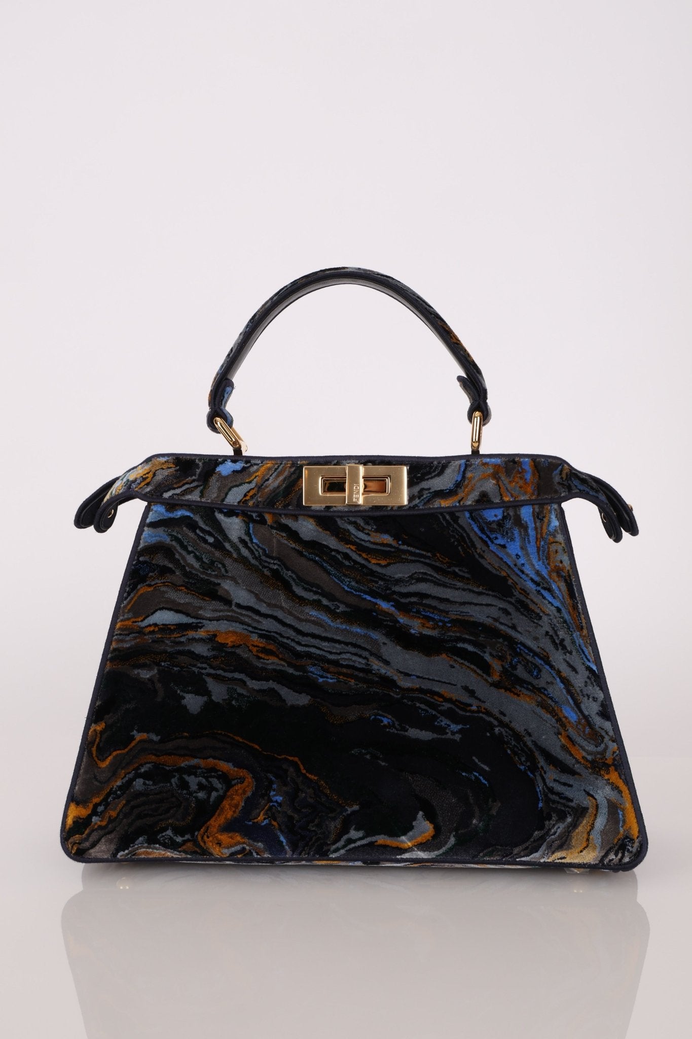 Fendi Velvet Marble ISeeU Medium Peekaboo - FashioNica