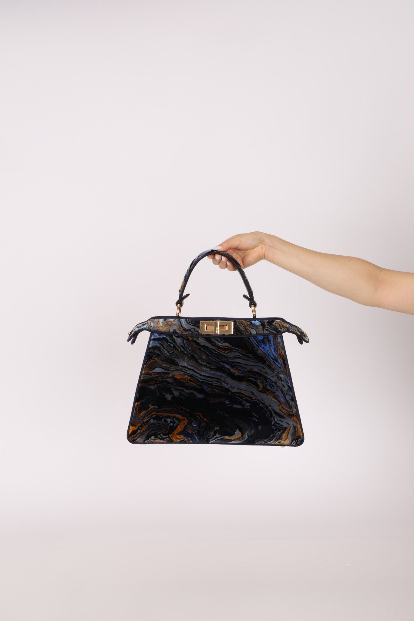 Fendi Velvet Marble ISeeU Medium Peekaboo - FashioNica