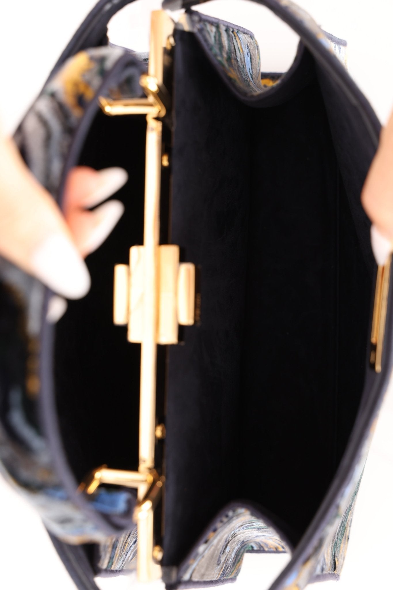 Fendi Velvet Marble ISeeU Medium Peekaboo - FashioNica