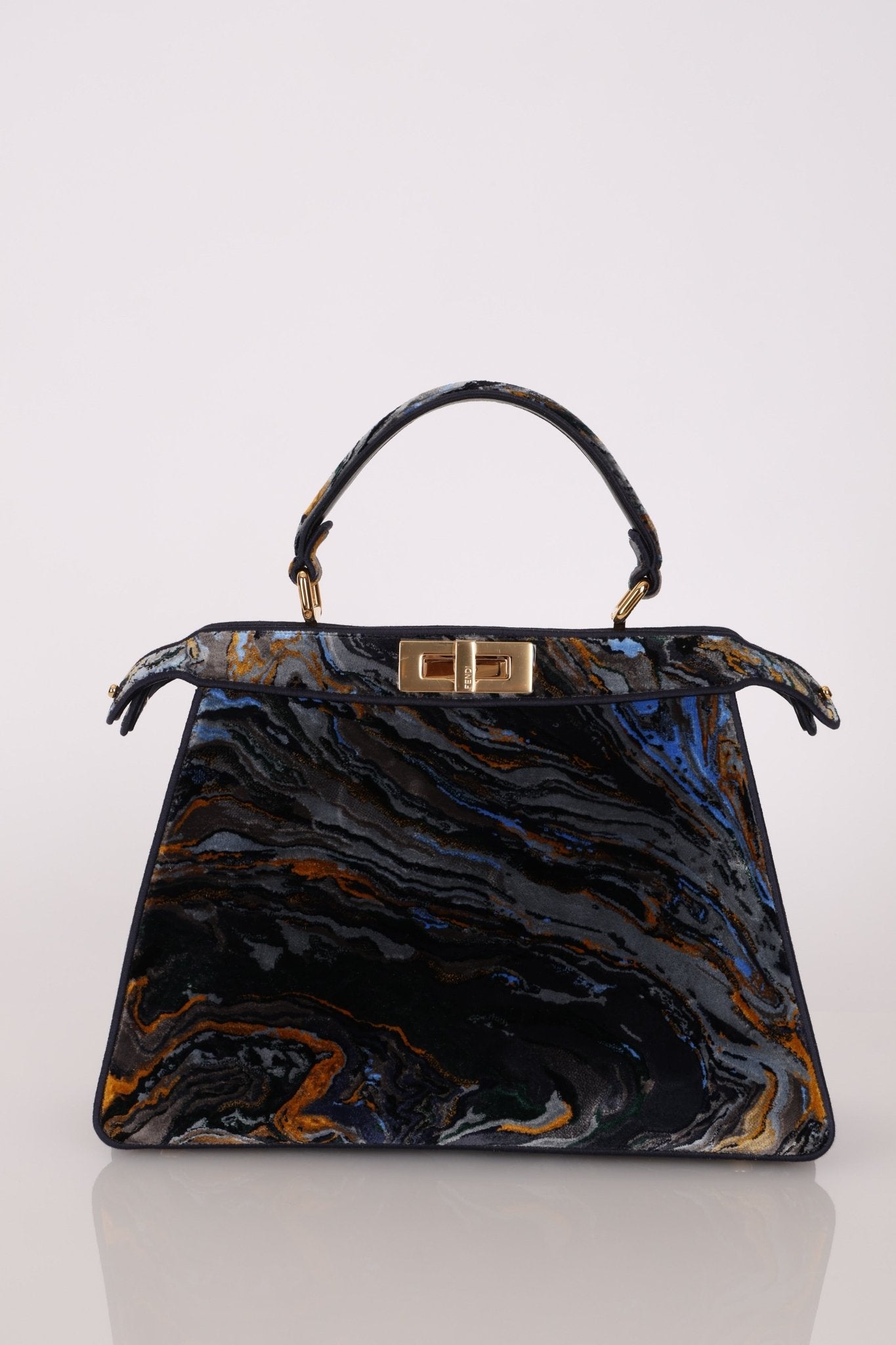 Fendi Velvet Marble ISeeU Medium Peekaboo - FashioNica