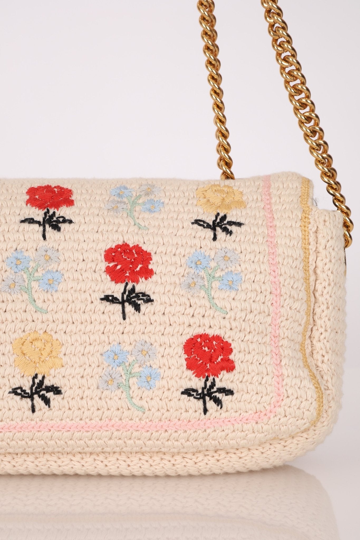 Fendi Wool Knit Shoulder Baguette - FashioNica