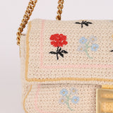 Fendi Wool Knit Shoulder Baguette - FashioNica