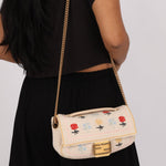 Fendi Wool Knit Shoulder Baguette - FashioNica