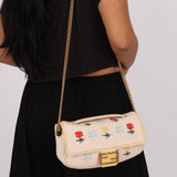 Fendi Wool Knit Shoulder Baguette - FashioNica