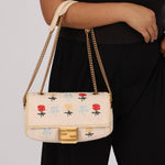 Fendi Wool Knit Shoulder Baguette - FashioNica