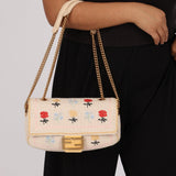 Fendi Wool Knit Shoulder Baguette - FashioNica