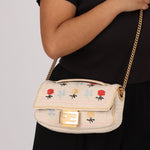 Fendi Wool Knit Shoulder Baguette - FashioNica