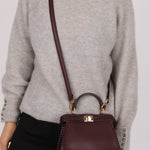 Fendi Woven Leather Petite Peekaboo ISeeU w Strap - FashioNica