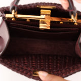Fendi Woven Leather Petite Peekaboo ISeeU w Strap - FashioNica