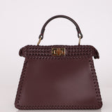 Fendi Woven Leather Petite Peekaboo ISeeU w Strap - FashioNica
