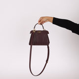 Fendi Woven Leather Petite Peekaboo ISeeU w Strap - FashioNica