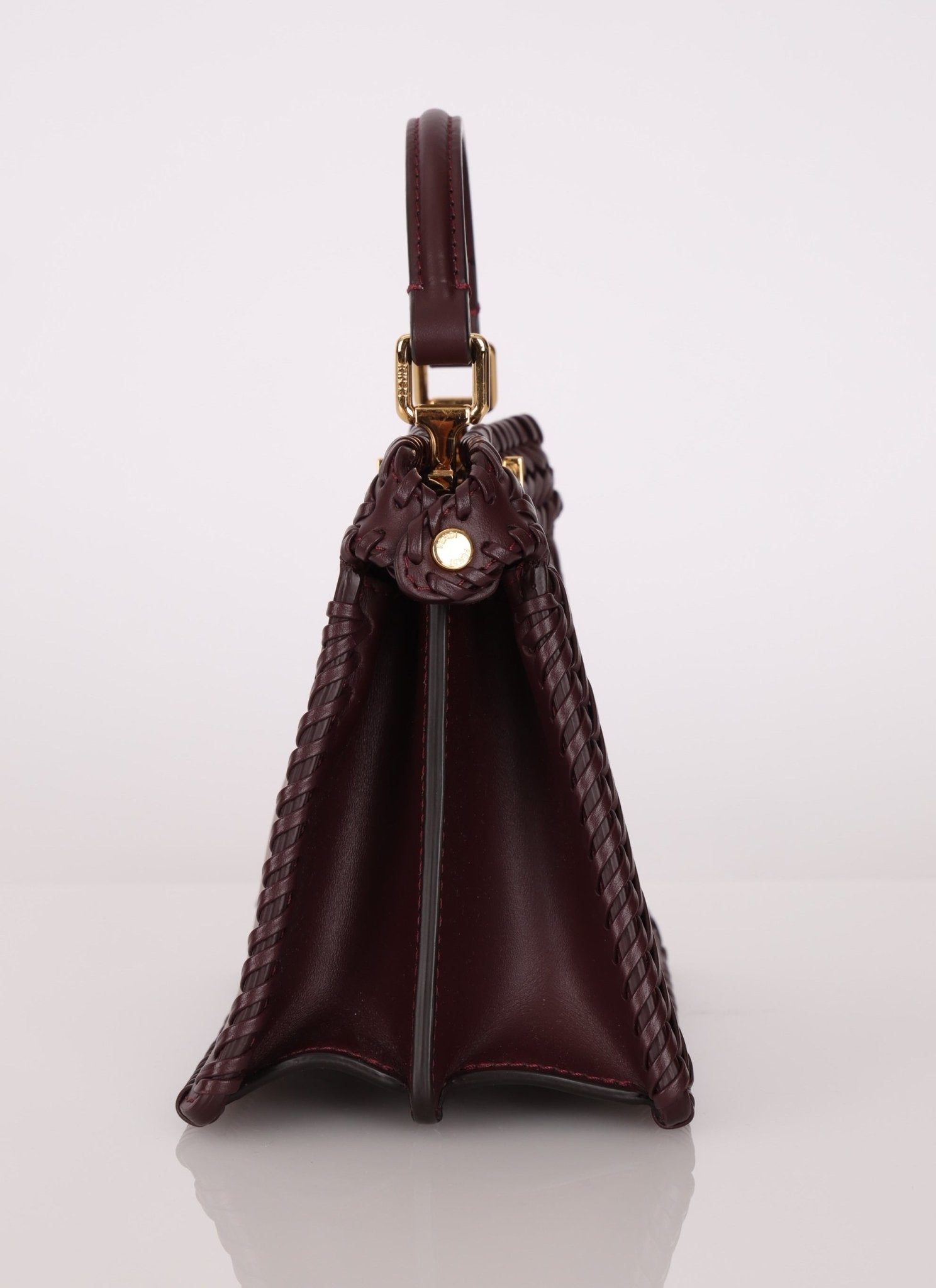 Fendi Woven Leather Petite Peekaboo ISeeU w Strap - FashioNica