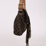 Fendi XL Mix Zucca Fringe Baguette - FashioNica