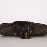 Fendi XL Mix Zucca Fringe Baguette - FashioNica