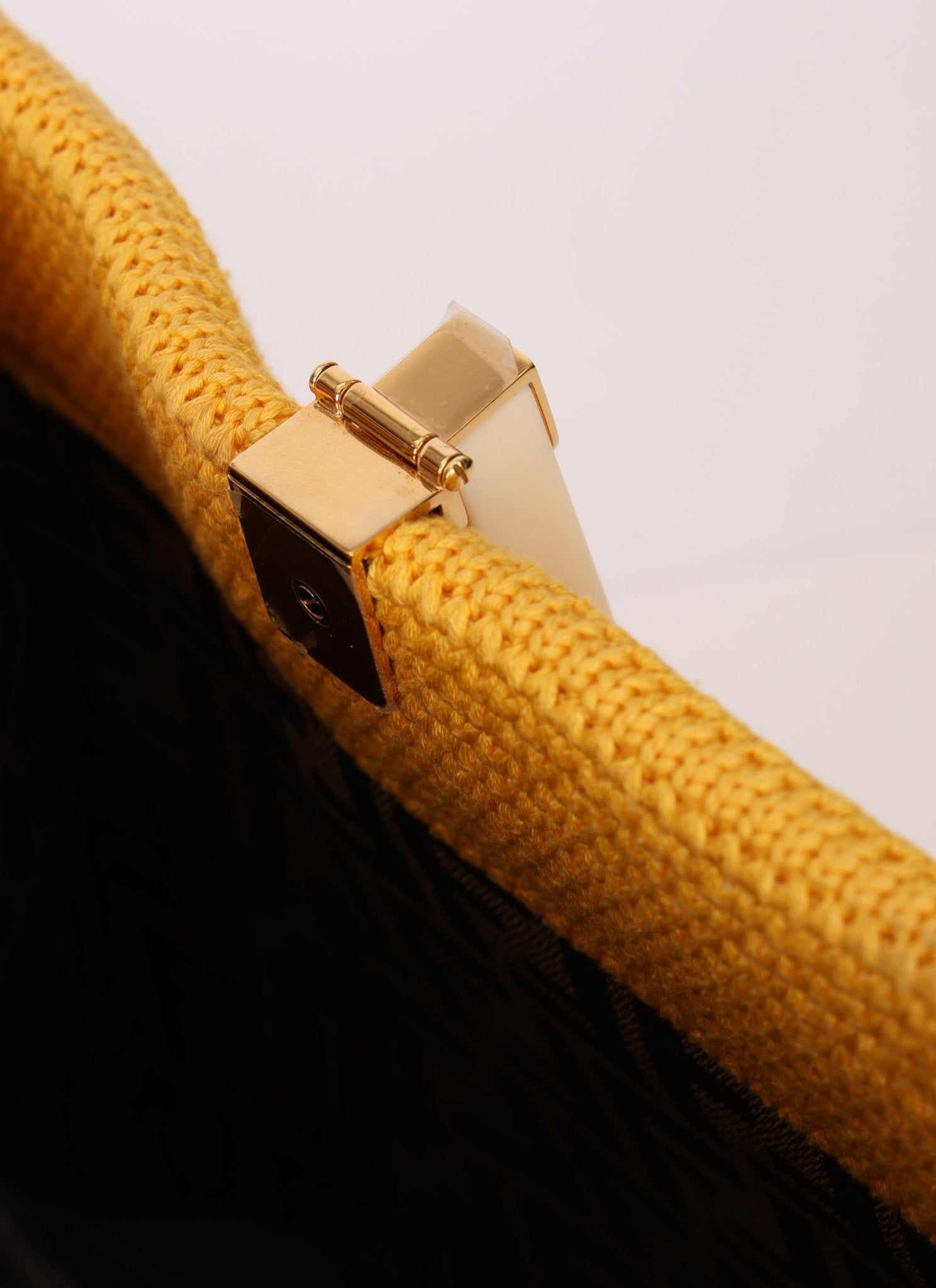 Fendi Yellow Crochet Medium Sunshine Tote - FashioNica