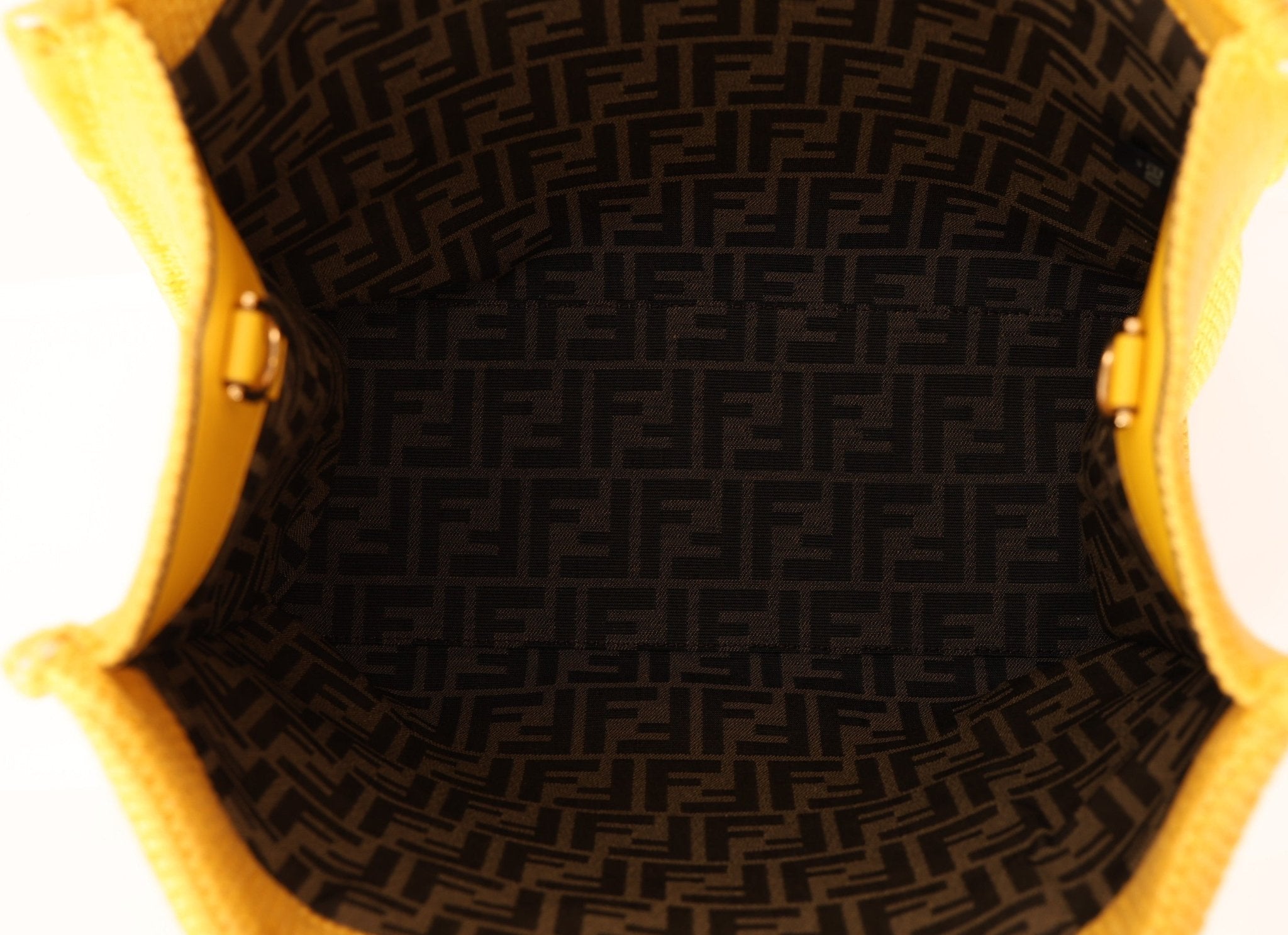 Fendi Yellow Crochet Medium Sunshine Tote - FashioNica