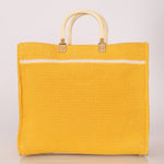 Fendi Yellow Crochet Medium Sunshine Tote - FashioNica