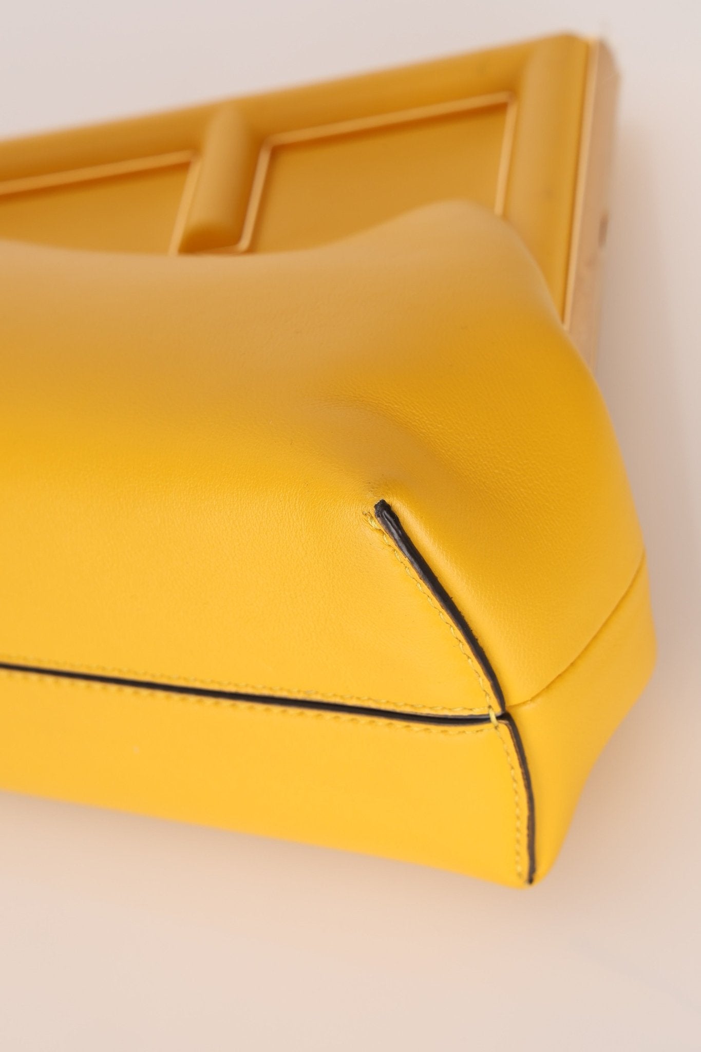 Fendi Yellow Leather First Clutch - FashioNica