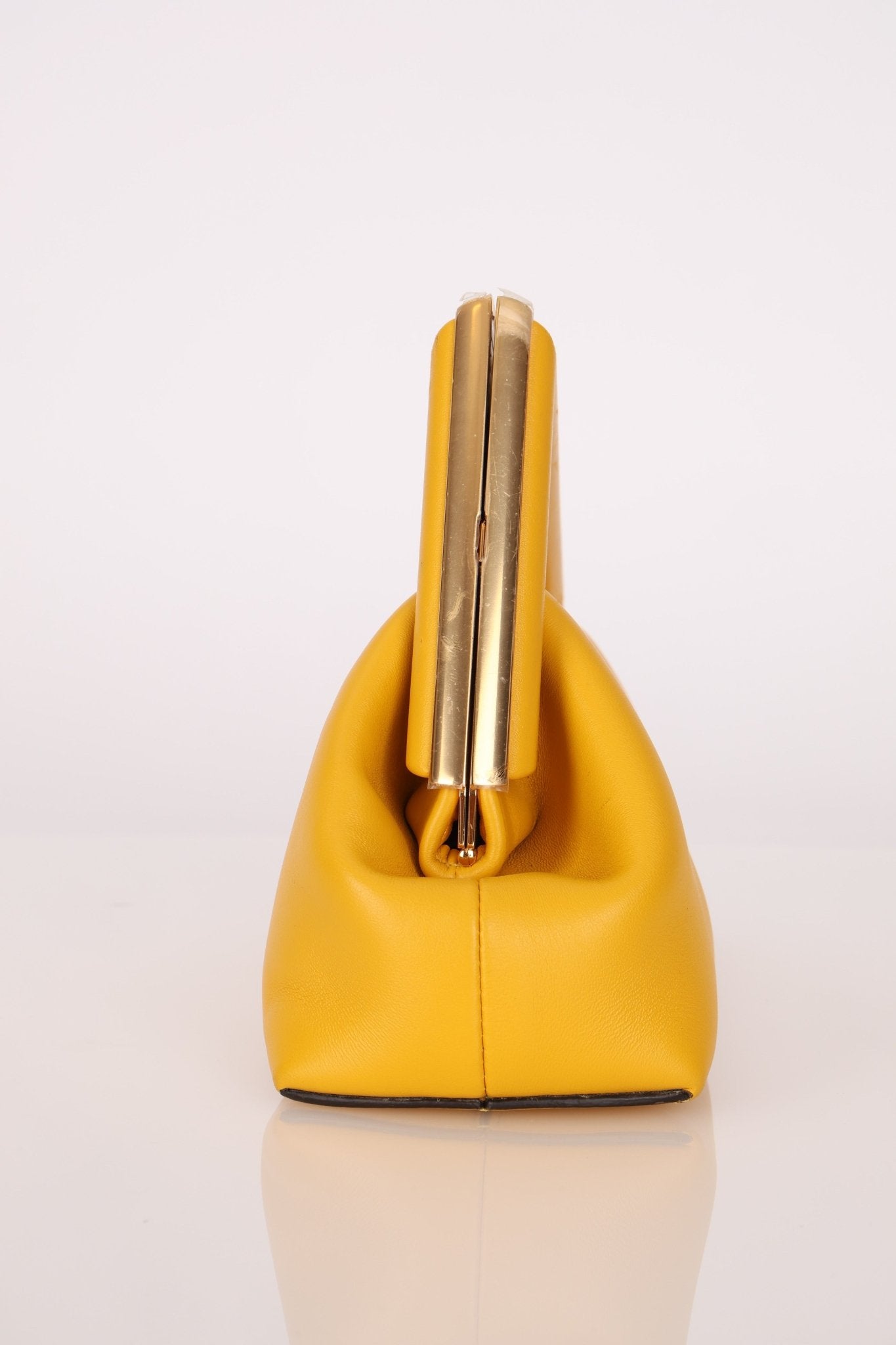 Fendi Yellow Leather First Clutch - FashioNica