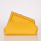 Fendi Yellow Leather First Clutch - FashioNica