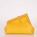 Fendi Yellow Leather First Clutch - FashioNica