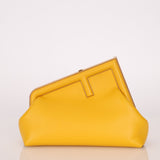 Fendi Yellow Leather First Clutch - FashioNica