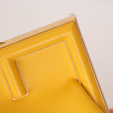 Fendi Yellow Leather First Clutch - FashioNica