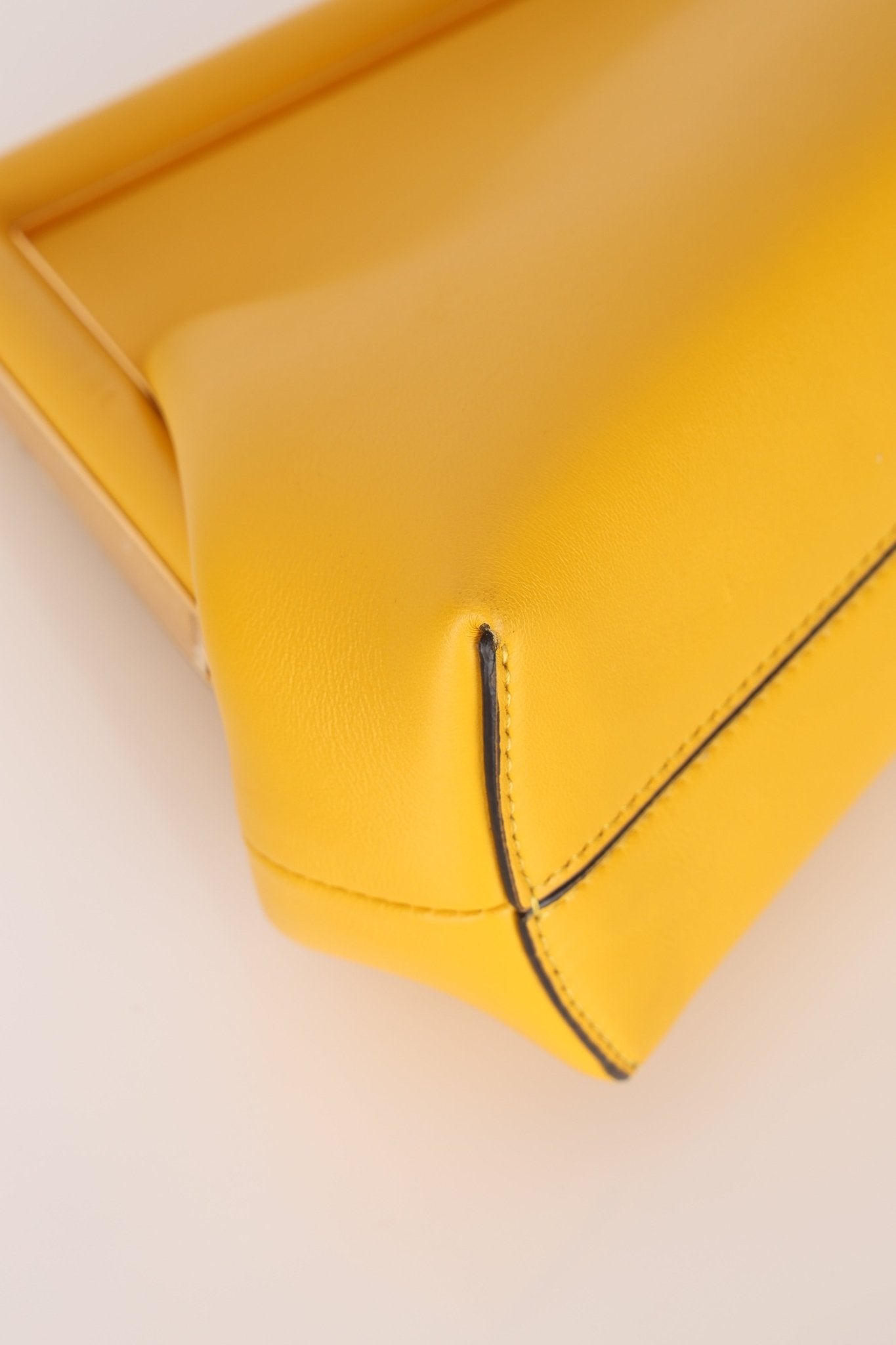 Fendi Yellow Leather First Clutch - FashioNica