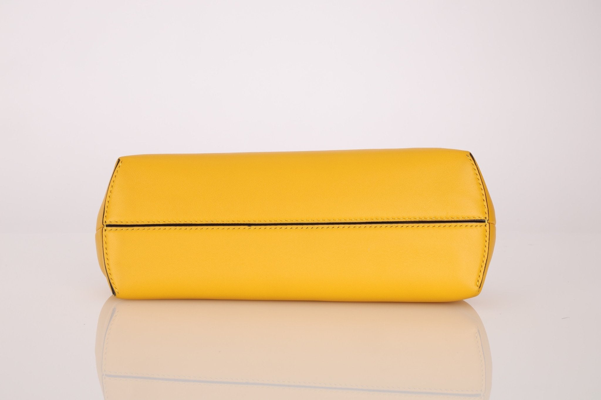 Fendi Yellow Leather First Clutch - FashioNica