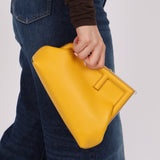 Fendi Yellow Leather First Clutch - FashioNica