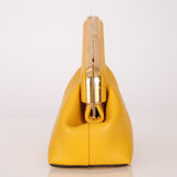 Fendi Yellow Leather First Clutch - FashioNica
