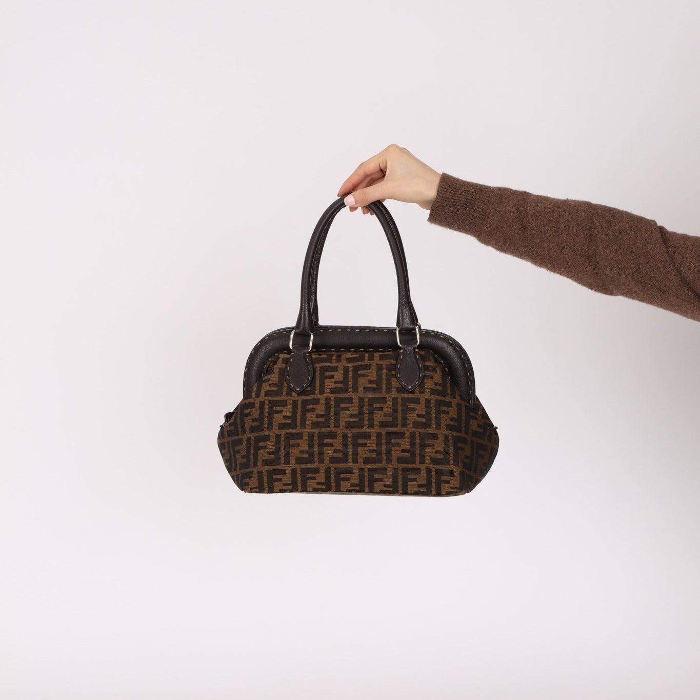 Fendi Zucca Adele Frame Bag - FashioNica