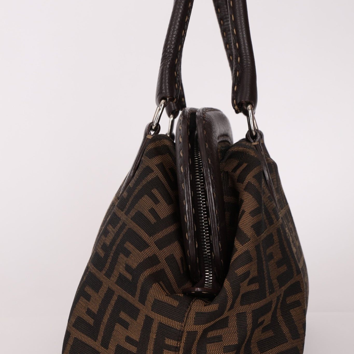 Fendi Zucca Adele Frame Bag - FashioNica