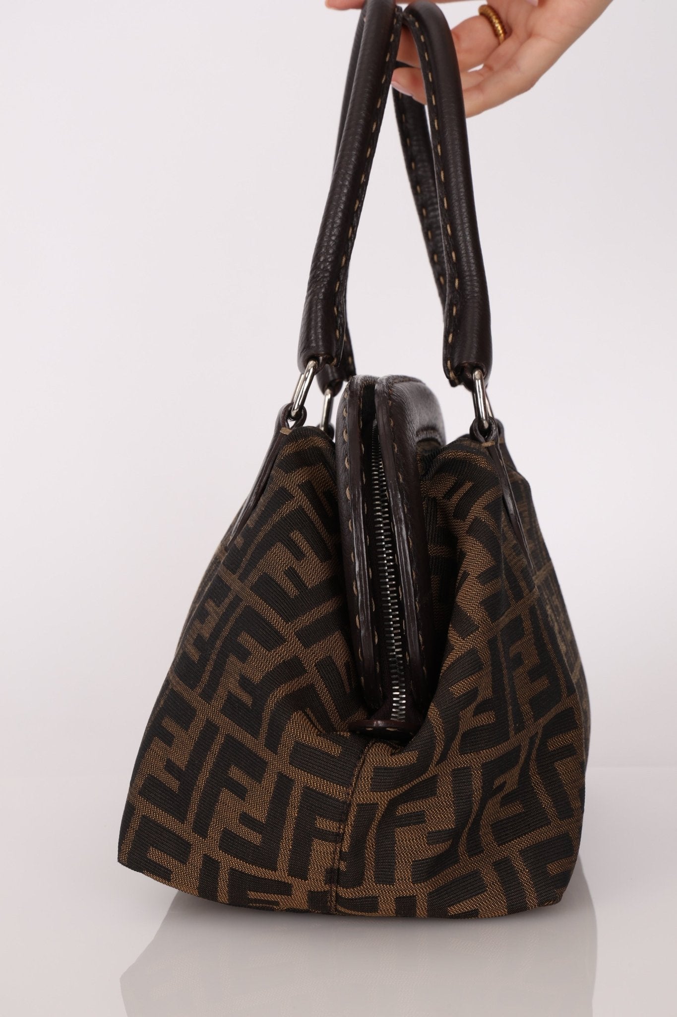 Fendi Zucca Adele Frame Bag - FashioNica