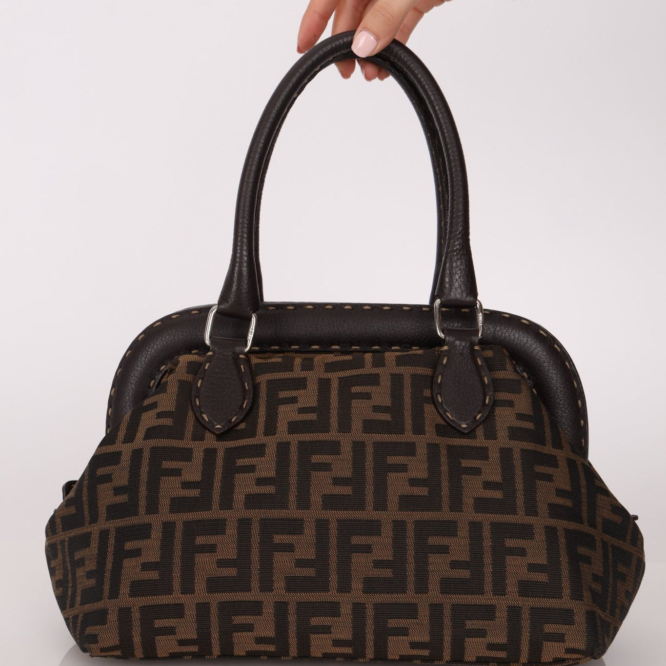 Fendi Zucca Adele Frame Bag - FashioNica