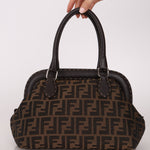 Fendi Zucca Adele Frame Bag - FashioNica