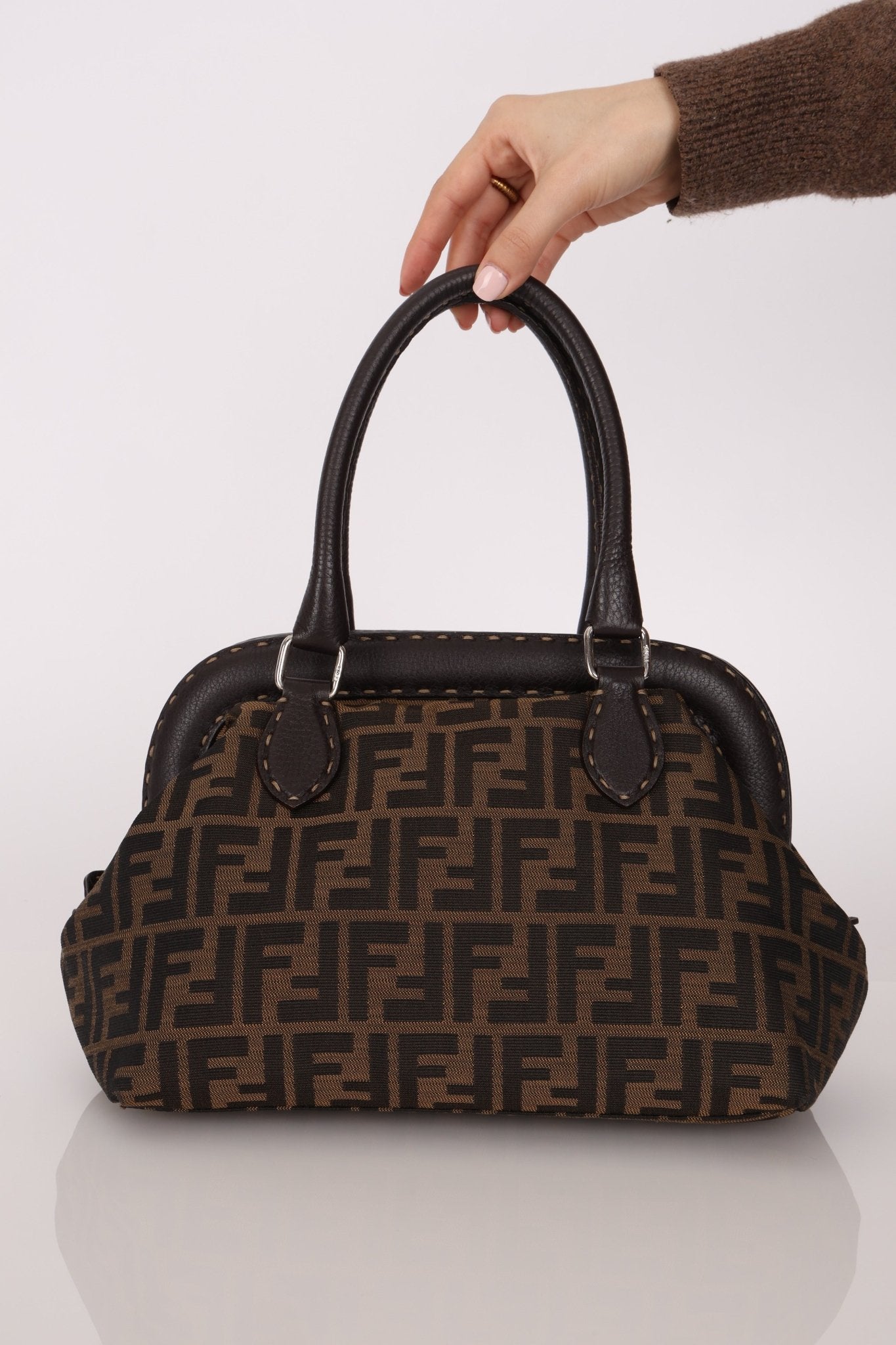 Fendi Zucca Adele Frame Bag - FashioNica