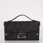 Fendi Zucca Black Soft Trunk Baguette with Strap - FashioNica