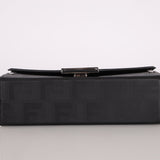 Fendi Zucca Black Soft Trunk Baguette with Strap - FashioNica
