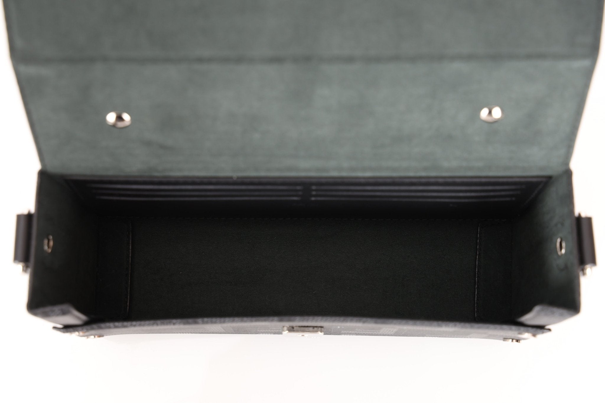 Fendi Zucca Black Soft Trunk Baguette with Strap - FashioNica