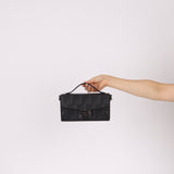 Fendi Zucca Black Soft Trunk Baguette with Strap - FashioNica