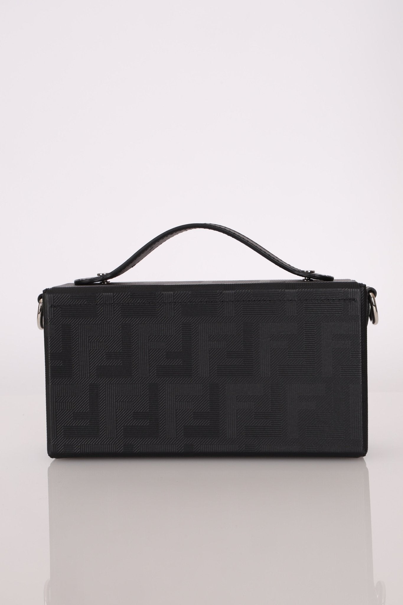 Fendi Zucca Black Soft Trunk Baguette with Strap - FashioNica