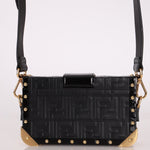 Fendi Zucca Calfskin Leather & Patent Trunk Mini Baguette - FashioNica