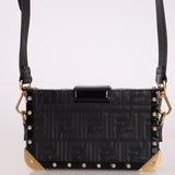 Fendi Zucca Calfskin Leather & Patent Trunk Mini Baguette - FashioNica